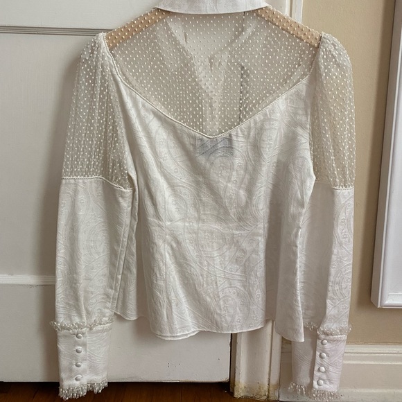 ALEXIS button up embroidered top - Picture 3 of 5